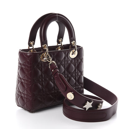 Christian Dior Lambskin Cannage Small Lucky Badges My Lady Dior Burgundy 2 of 7