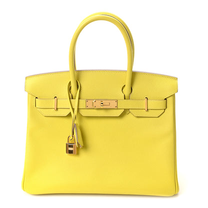 Hermes Epsom BIRKIN 30 Lime 1 of 9