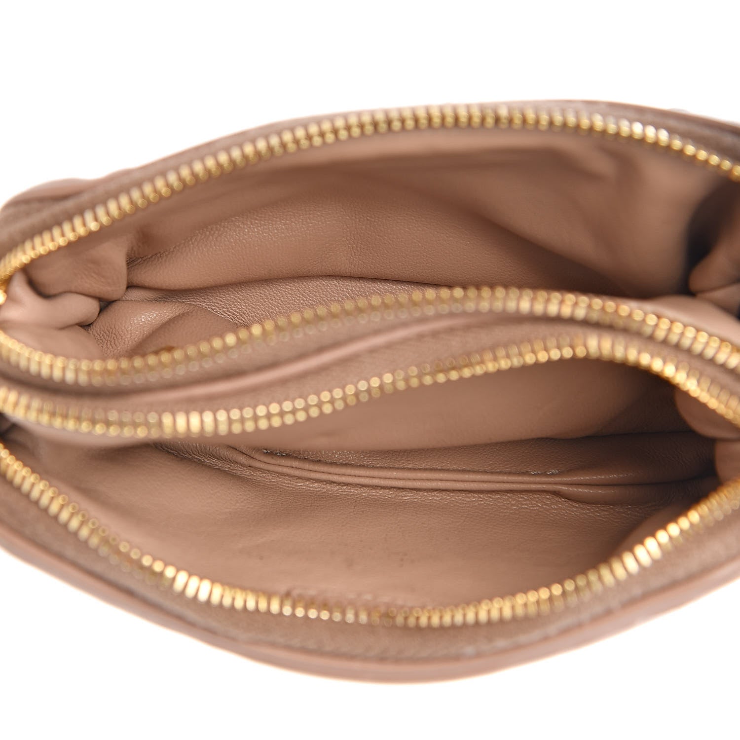 Miu Miu Nappa Studded Double Zip Pouch Cammeo 5 of 12