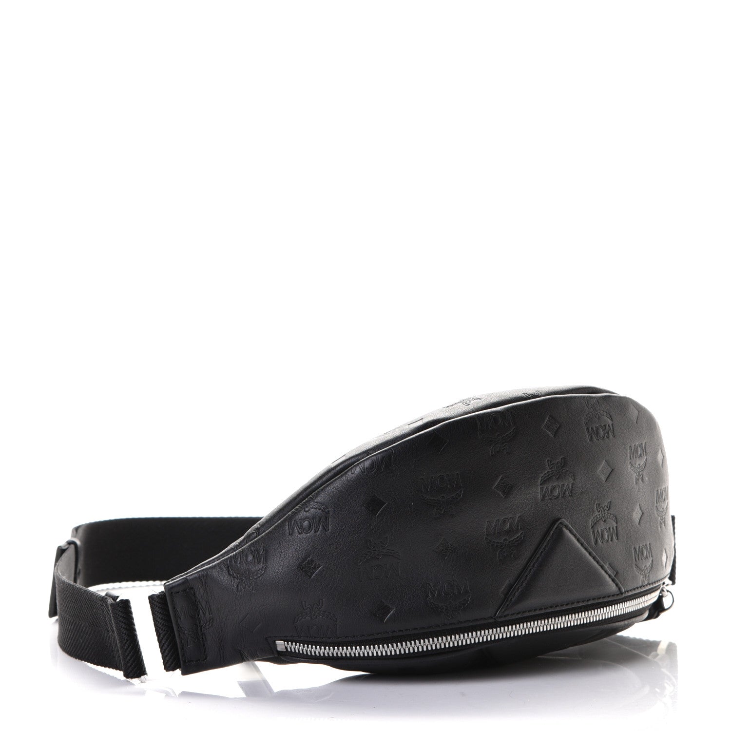 MCM Calfskin Ottomar Monogram Fursten Belt Bag Black 3 of 4