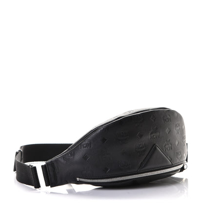 MCM Calfskin Ottomar Monogram Fursten Belt Bag Black 3 of 4
