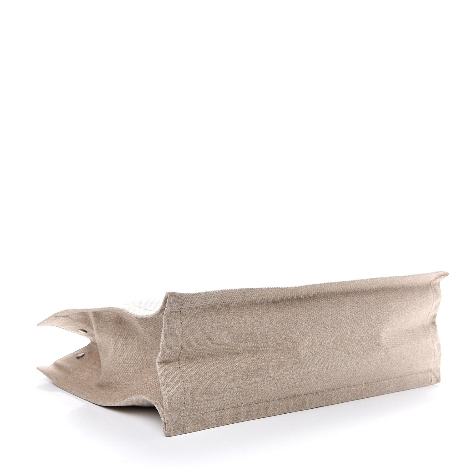 Saint Laurent Linen Calfskin Rive Gauche Tote Optic White 3 of 10
