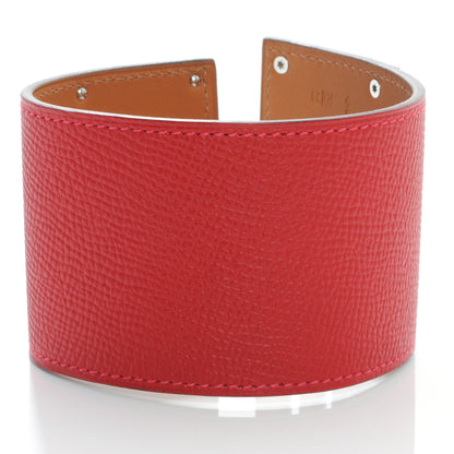 Hermes Epsom Extreme Bracelet Small Rouge Casaque 6 of 9