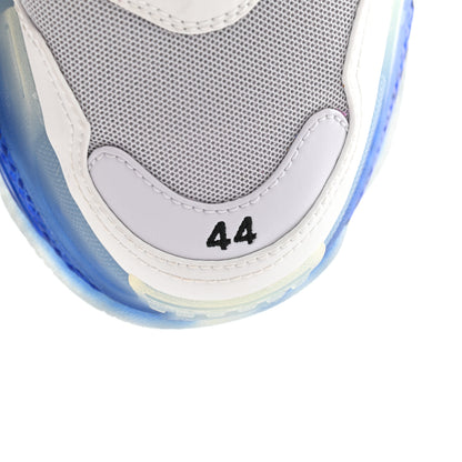 Balenciaga Fabric Mesh Clear Sole Mens Triple S Sneakers 44 White Blue Grey 9 of 9