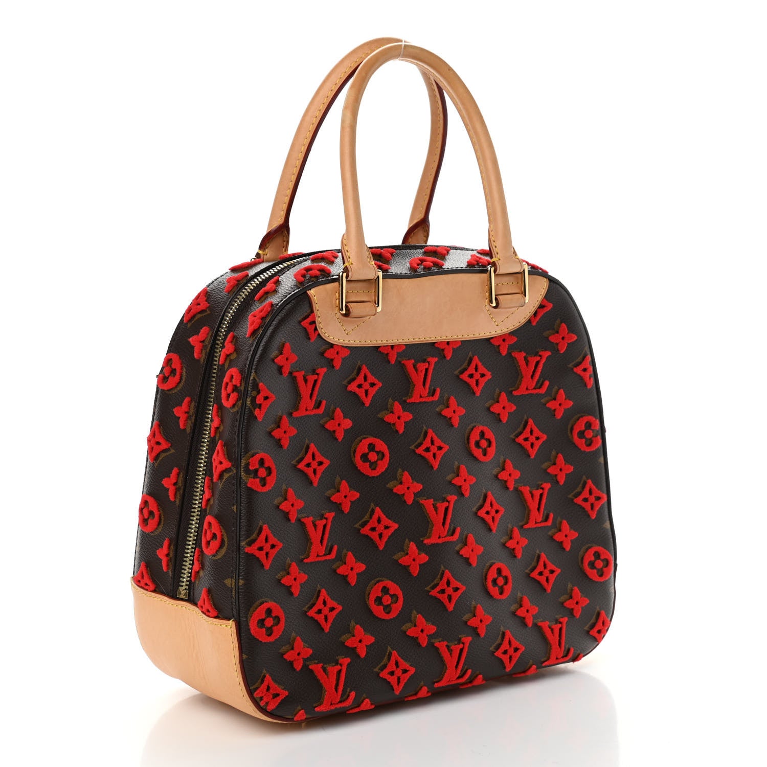 Louis Vuitton Monogram Tuffetage Deauville Cube Red 3 of 16