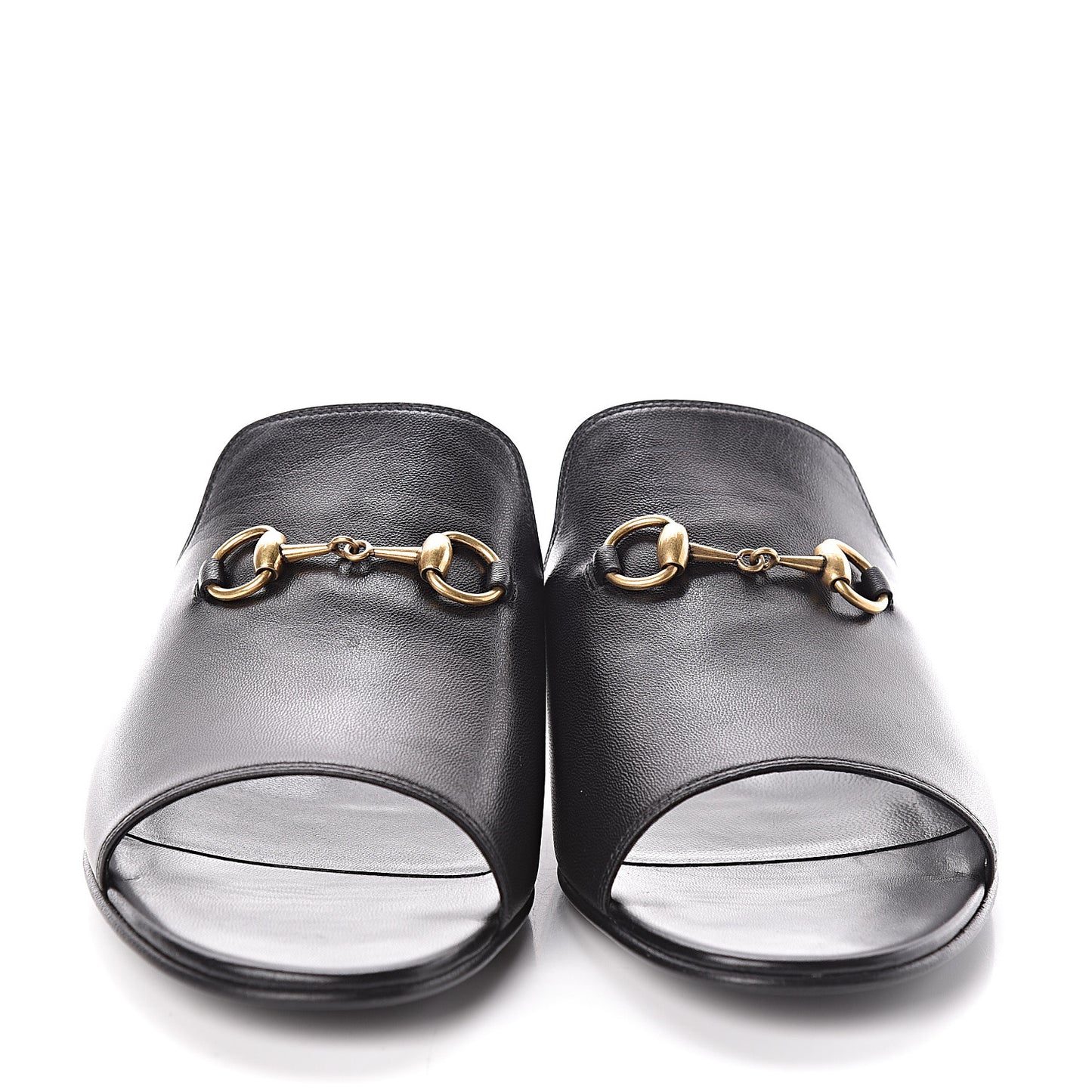 Malaga Kid Horsebit Slide Sandals 39 Black