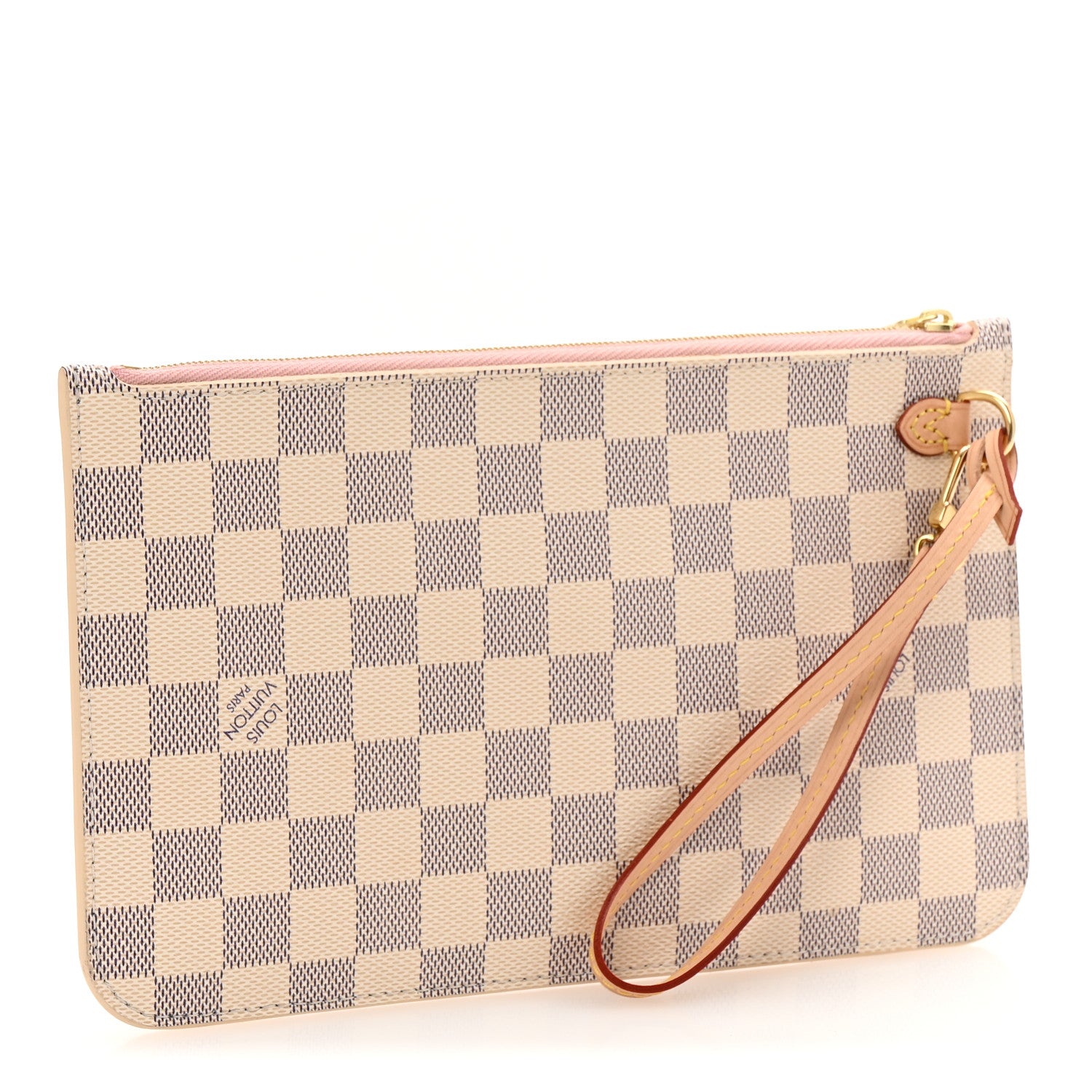Louis Vuitton Damier Azur Neverfull MM GM Pochette Rose Ballerine 3 of 7