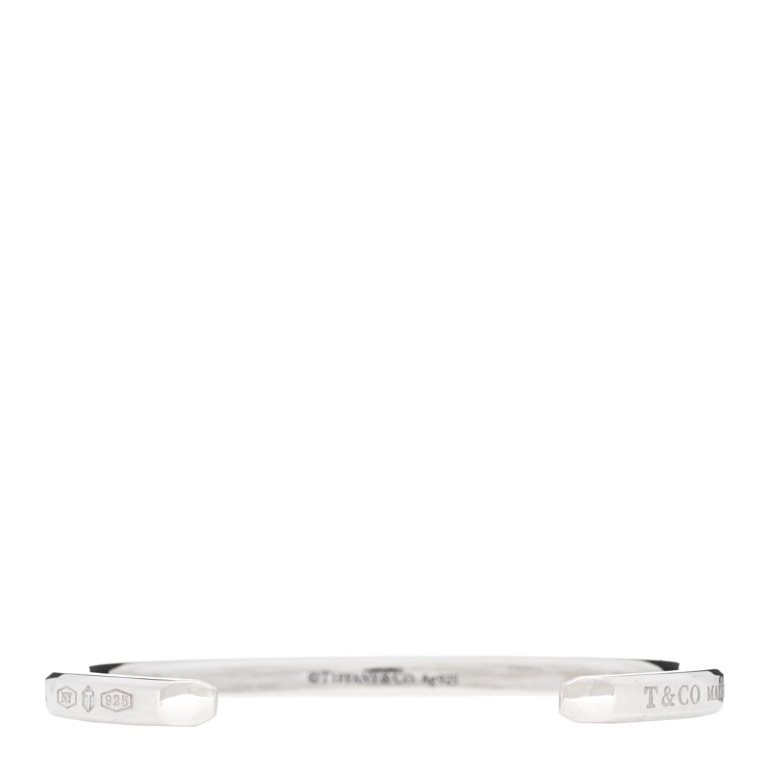 Tiffany Sterling Silver Narrow Makers Cuff Bracelet 2 of 3