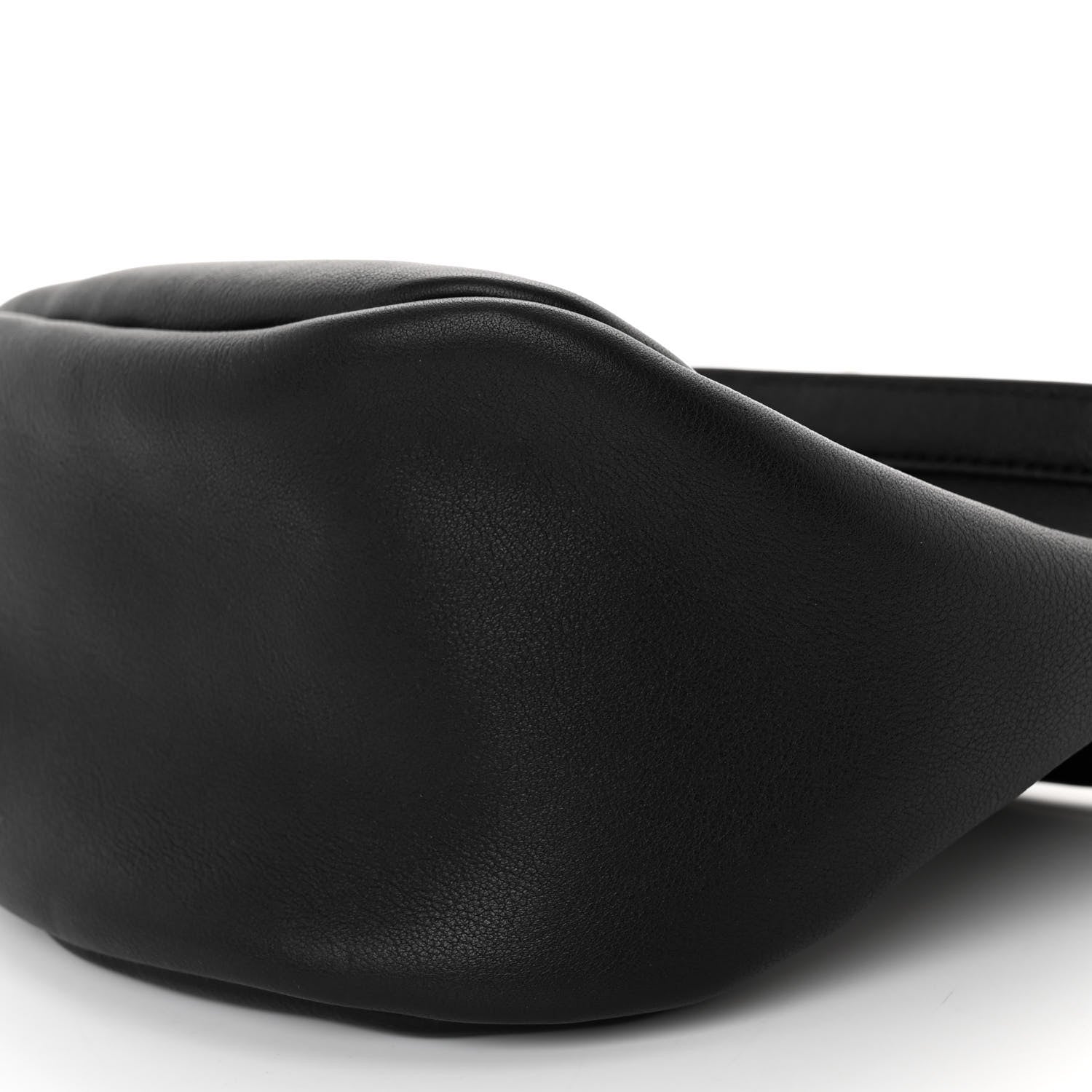 The Row Smooth Calfskin Small Slouchy Banana Bag Black 9 of 9