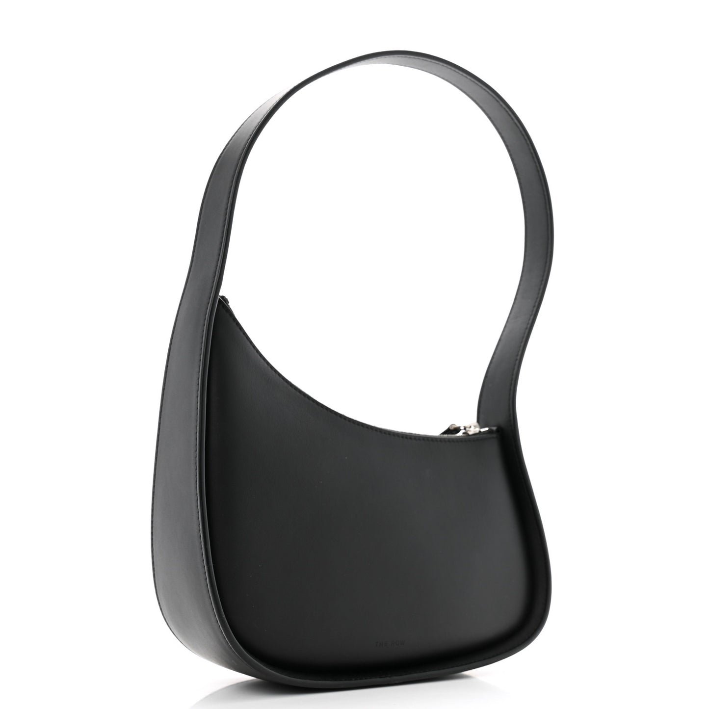 Smooth Calfskin Half Moon Shoulder Bag Black