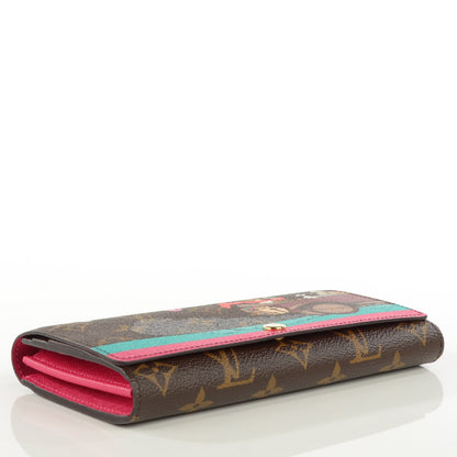 Louis Vuitton Monogram 2015 Christmas Animation Sarah Wallet Hibiscus 4 of 9