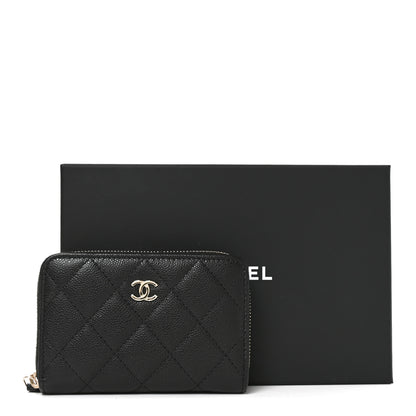 Chanel Caviar Quilted Zip Coin Purse Black 8 of 8