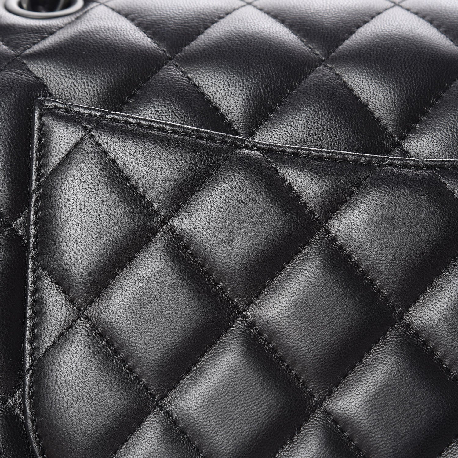 Chanel Lambskin Quilted Jumbo Double Flap So Black 21 of 25