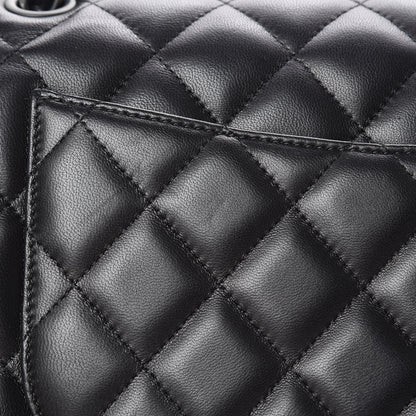 Chanel Lambskin Quilted Jumbo Double Flap So Black 21 of 25
