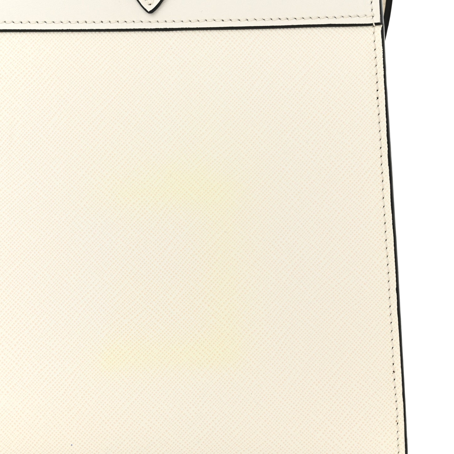 Saffiano City Calfskin Bibliothèque Top Handle White