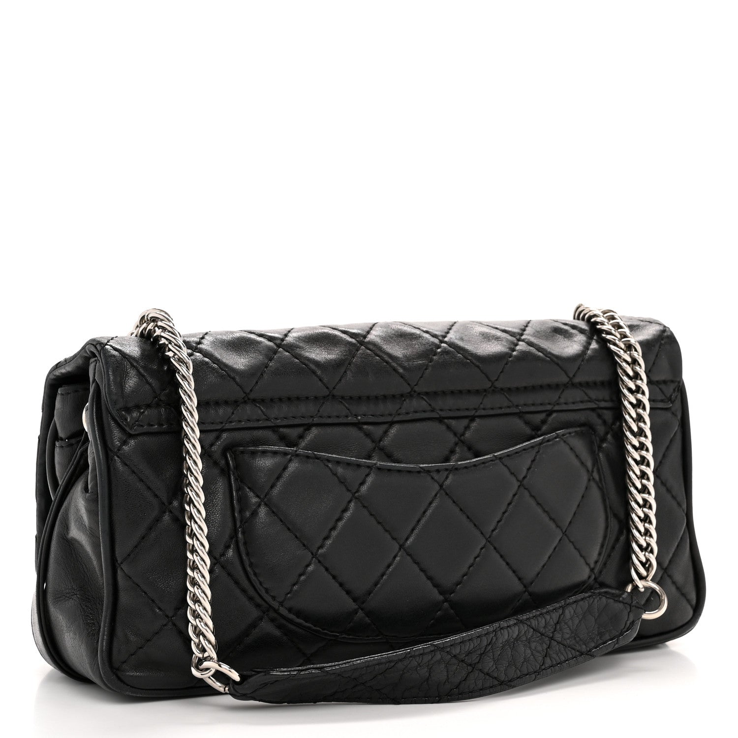 Chanel Lambskin Quilted Jumbo Icons Secret Label Flap Black 3 of 16