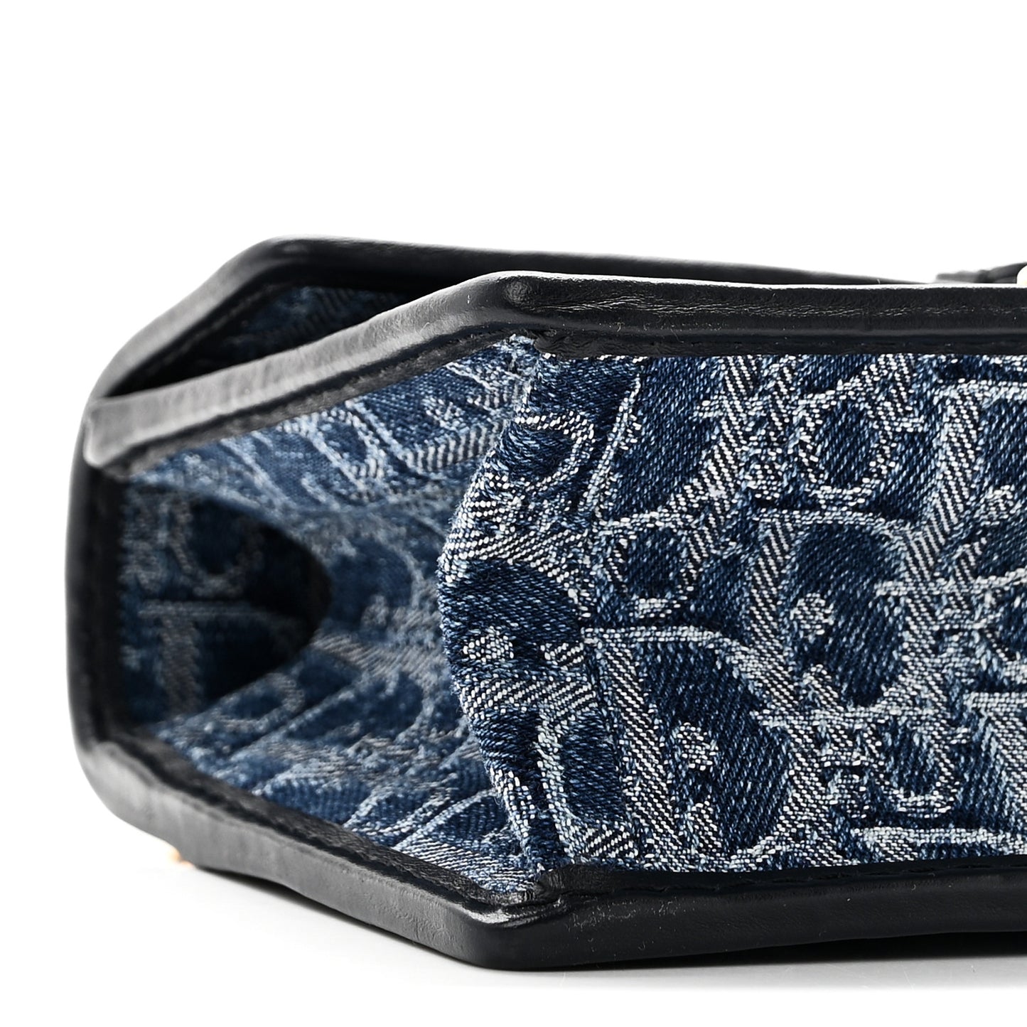 Denim Oblique 30 Montaigne East West Chain Flap Bag