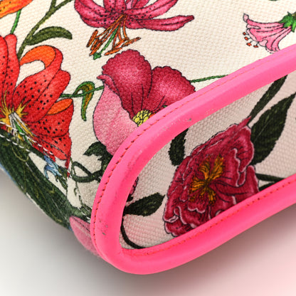 Gucci Canvas Flora Large Rajah Chain Tote White Multicolor Fuxia Fluo 15 of 15