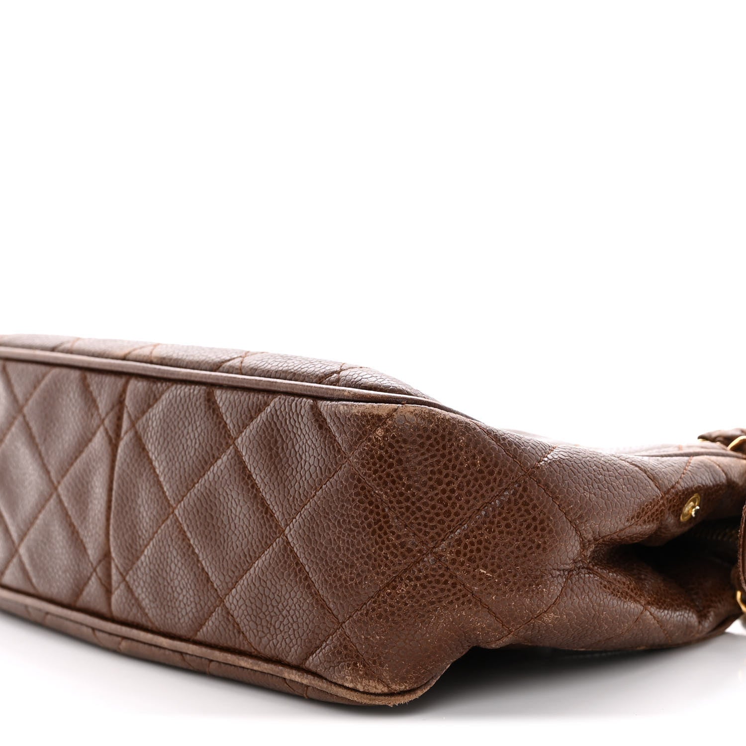 Chanel Caviar Quilted Shoulder Bag Brown 10 of 16