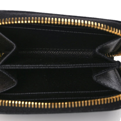 Prada Saffiano Compact Zip Around Wallet Black 5 of 8