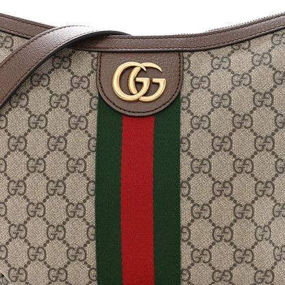Gucci GG Supreme Monogram Web Small Ophidia Half Moon Hobo Brown 8 of 11