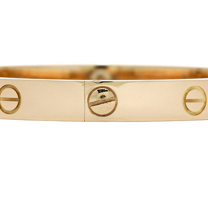 Cartier 18K Yellow Gold 4 Diamond LOVE Bracelet 17 3 of 7
