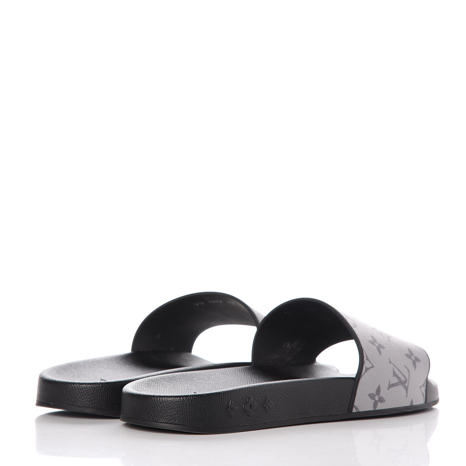 Louis Vuitton Rubber Monogram Eclipse Split Mens Waterfront Mules 13 Black 4 of 11