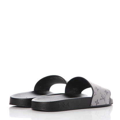 Louis Vuitton Rubber Monogram Eclipse Split Mens Waterfront Mules 13 Black 4 of 11