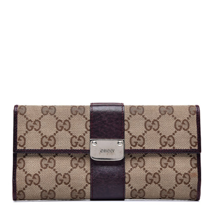 Gucci Monogram GG Continental Wallet Brown 1 of 6