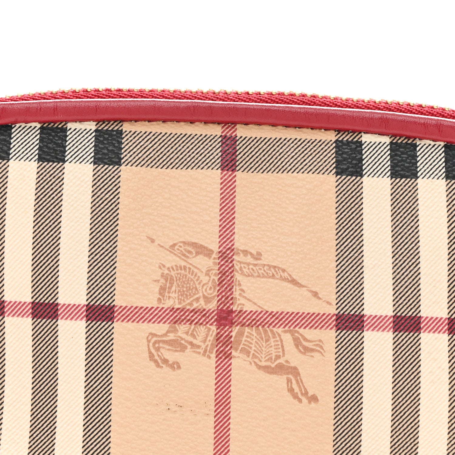 Burberry Haymarket Check Clara Pochette Military Red 8 of 10