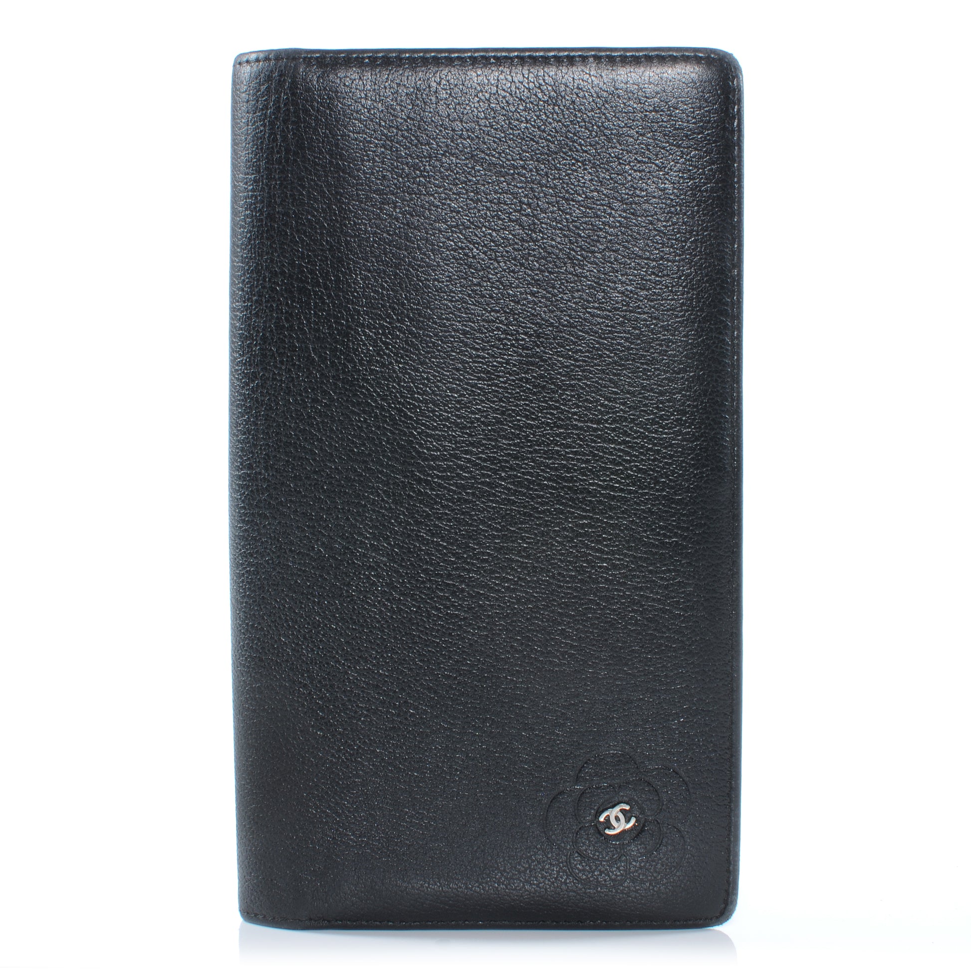 Chanel Leather Camellia Yen Wallet Black 1 of 9