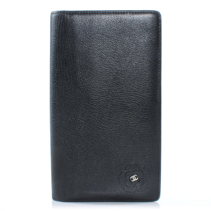 Chanel Leather Camellia Yen Wallet Black 1 of 9