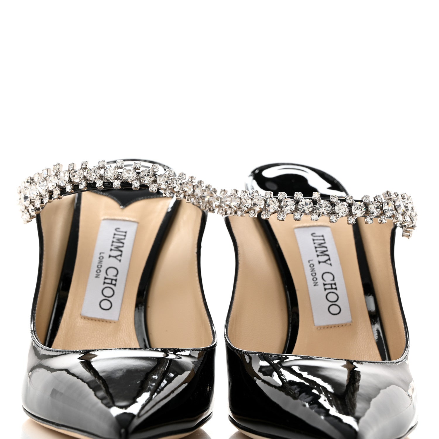 Jimmy Choo Patent Crystal Bing 100 Pumps 39 Black 8 of 9