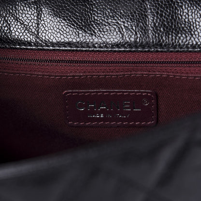 Chanel Crumpled Grained Calfskin Jumbo CC Crave Flap Black 8 of 10