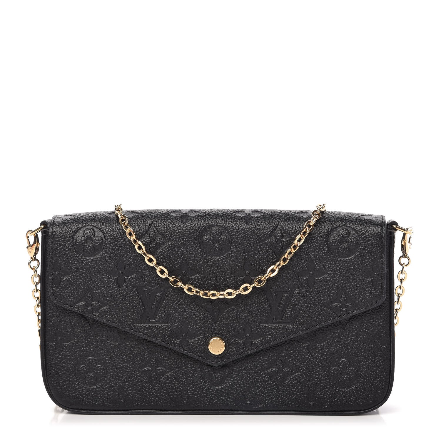 Louis Vuitton Empreinte Pochette Felicie Chain Wallet Black 1 of 11