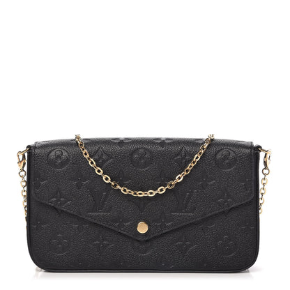 Louis Vuitton Empreinte Pochette Felicie Chain Wallet Black 1 of 11