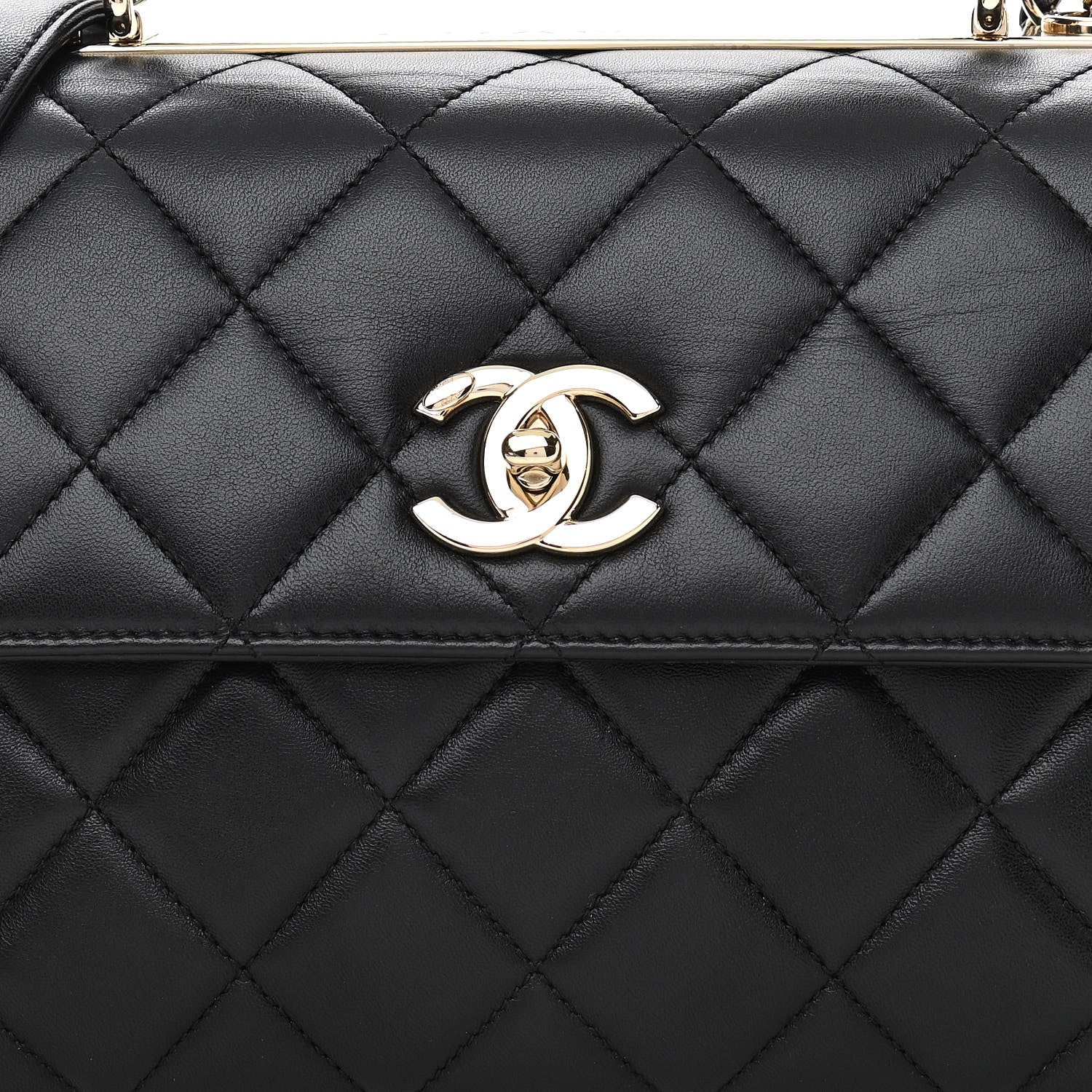 Chanel Lambskin Quilted Small Trendy CC Dual Handle Flap Bag Black 8 of 11
