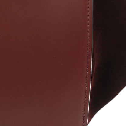 Celine Smooth Calfskin Suede Medium Trapeze Burgundy 11 of 14