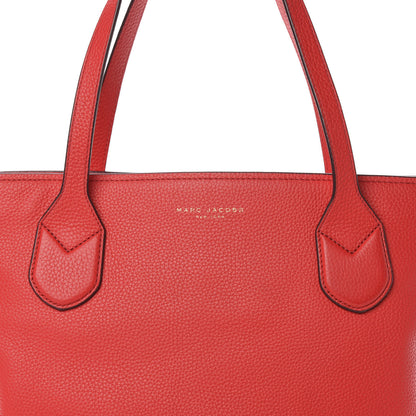 Marc Jacobs Pebbled Calfskin Shopping Tote Red 10 of 10