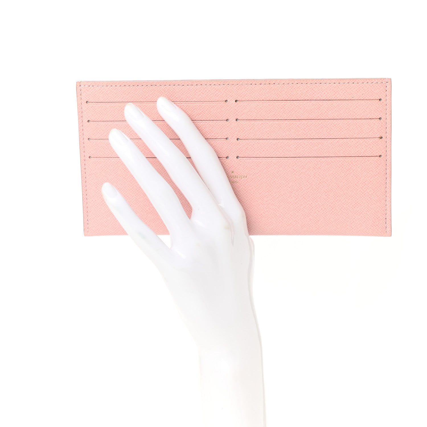 Louis Vuitton Calfskin Felicie Card Holder Insert Rose Ballerine 2 of 6