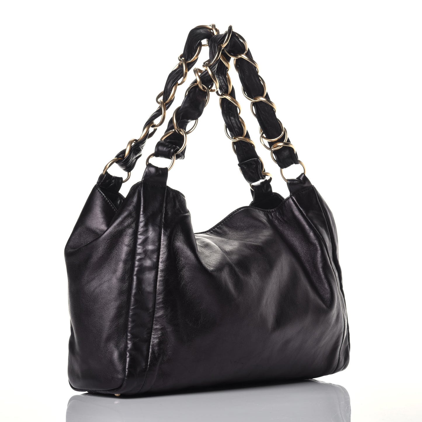 Lambskin Small Olsen Shoulder Bag Black