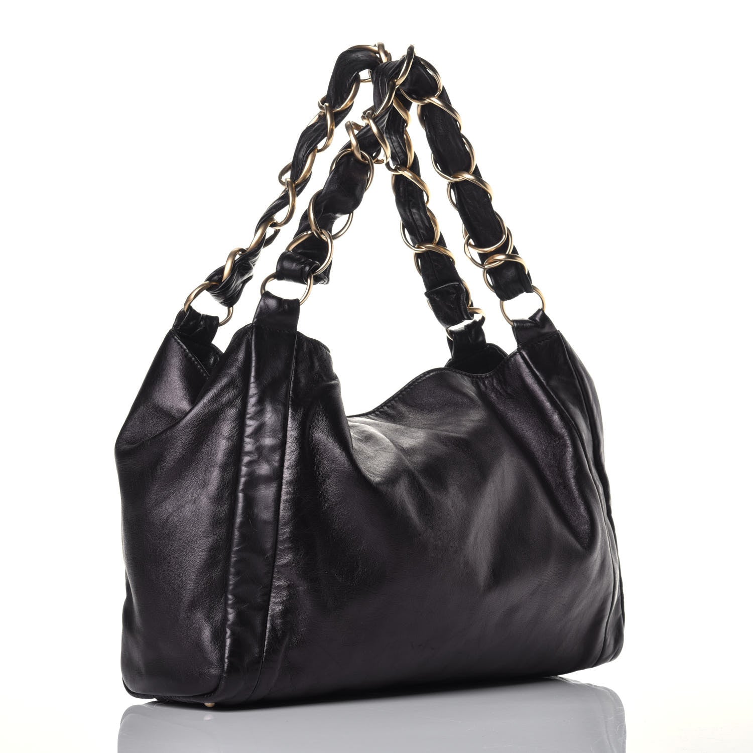 Chanel Lambskin Small Olsen Shoulder Bag Black 2 of 7