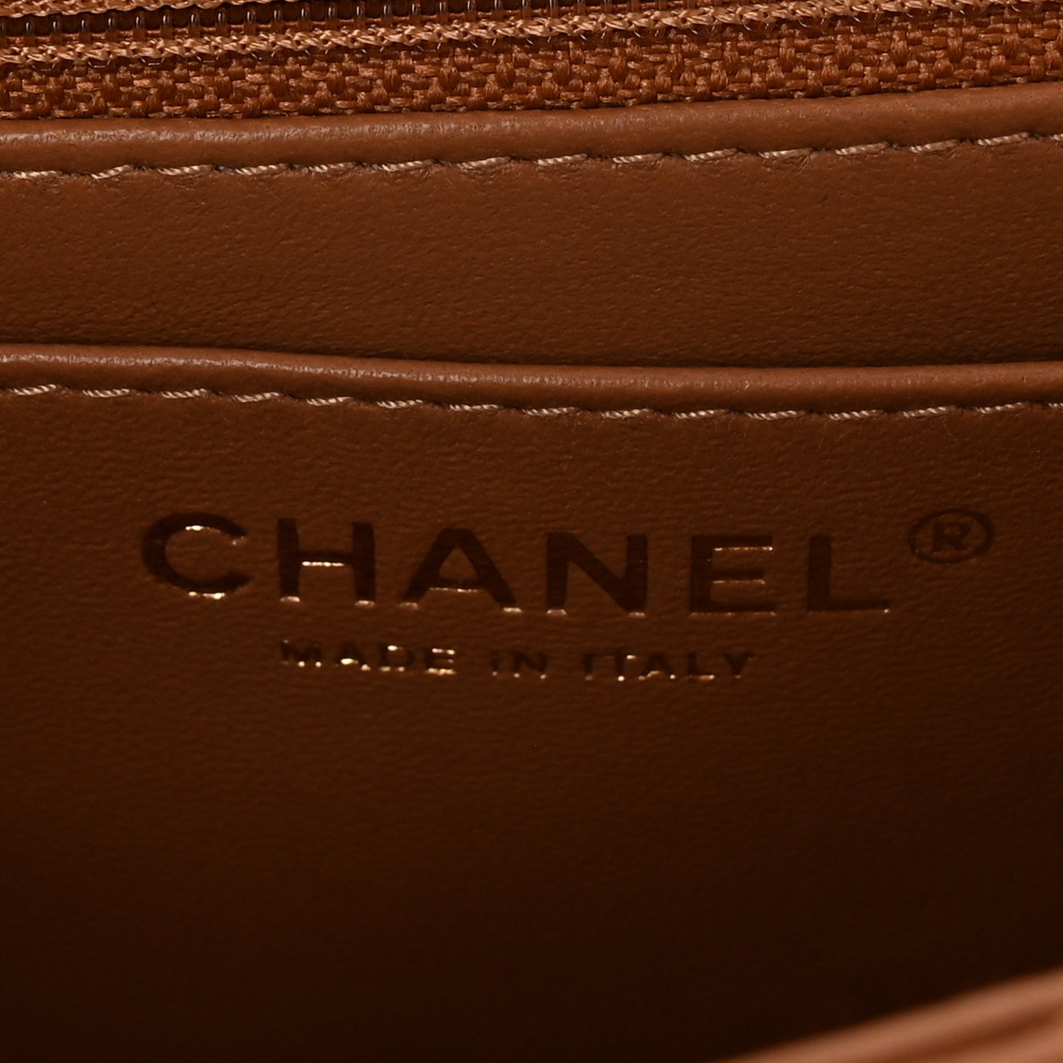 Chanel Lambskin Quilted Mini Rectangular Flap Brown 6 of 10
