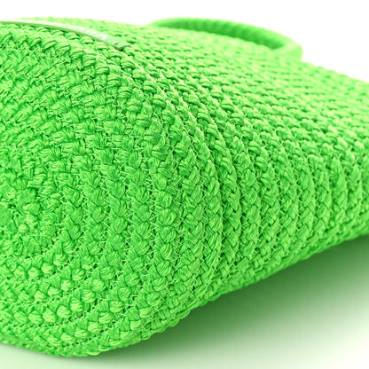 Balenciaga Nylon Lambskin Woven Small Ibiza Basket With Strap Green 8 of 8
