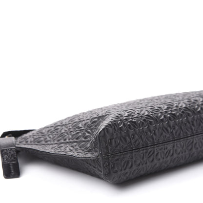Loewe Calfskin Embossed Repeat T Pouch Black 6 of 10