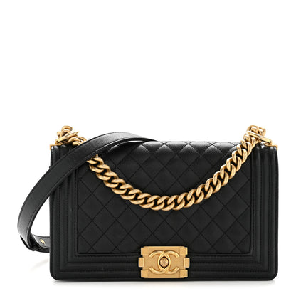 Chanel Caviar Quilted Medium Boy Flap Black 1 of 12