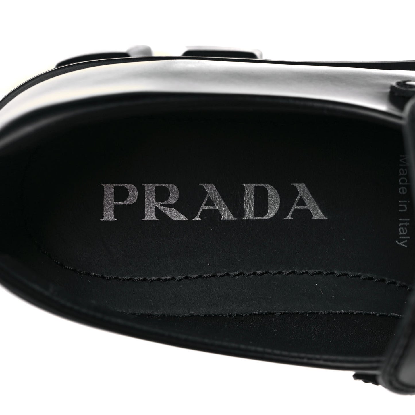Spazzolato Rois Metal Triangle Logo Monolith 55mm Loafers 37 Black