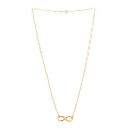 Tiffany 18K Rose Gold Infinity Double Chain Pendant Necklace 3 of 5