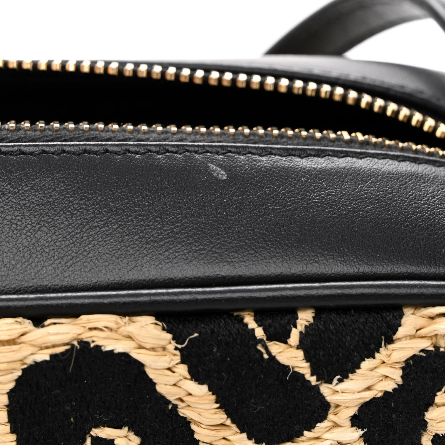 Saint Laurent Raffia Calfskin Leopard Print Monogram Lou Camera Bag Natural Beige Black 11 of 11