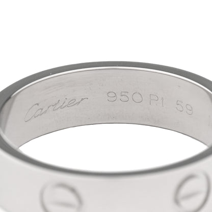 Cartier Platinum 5.5mm LOVE Ring 59 8.75 4 of 5